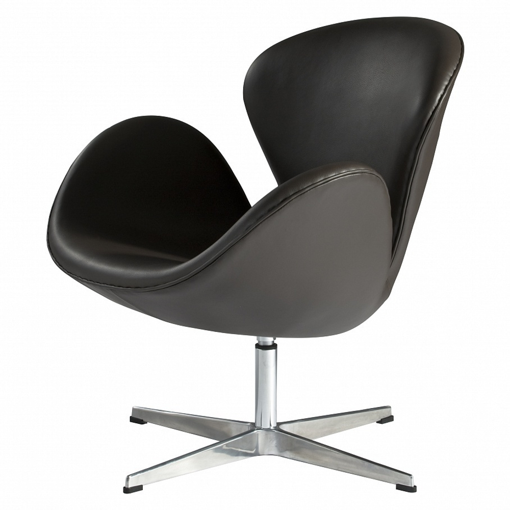 Вращающееся кресло Swan нат. кожа