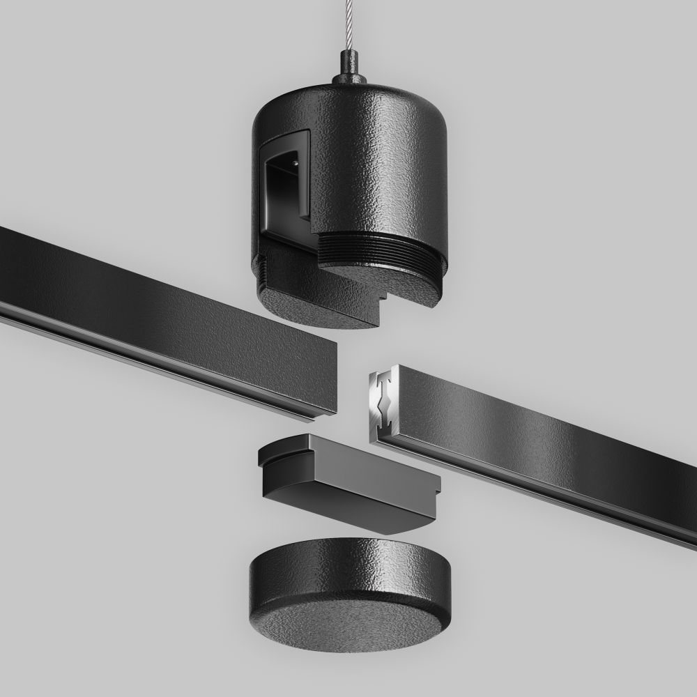 Подвес тросовый с прямым коннектором питания Maytoni   TRA157SW-IPC1-B