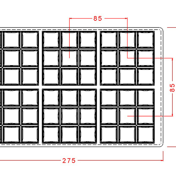 668-у | Форма для шоколадных изделий (275*175 мм)