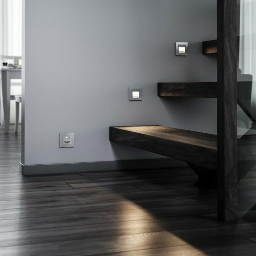 Датчик движения 500 Вт, двухпроводный (серебряный)