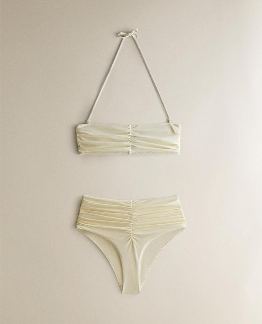 ZARA HOME БИКИНИ ТОП БЕЗ БРЕТЕЛЕЙ, ЭКРЮ