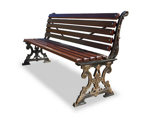 Скамейка чугунная Ампир без подлокотников