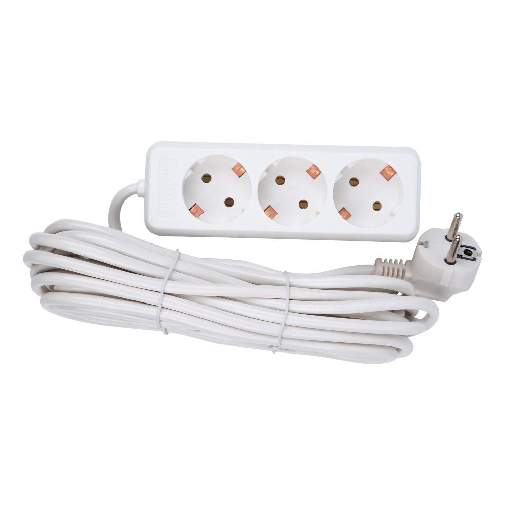 S-GCD3-7 Удлинитель Uniel серии Стандарт. с-з. 3 гн.. шнур 7 м