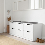 Комод NORDLI IKEA 47х120х54 см (МДФ) Белый DM635-6 90*45*70 см,    Фиеста