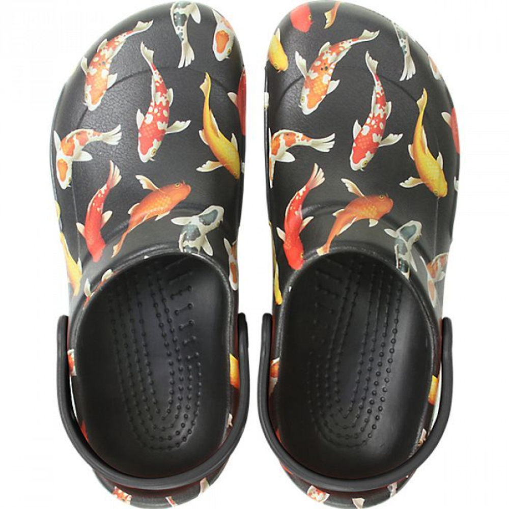 Сабо Crocs Work Bistro Graphic Clog Black Tangerine