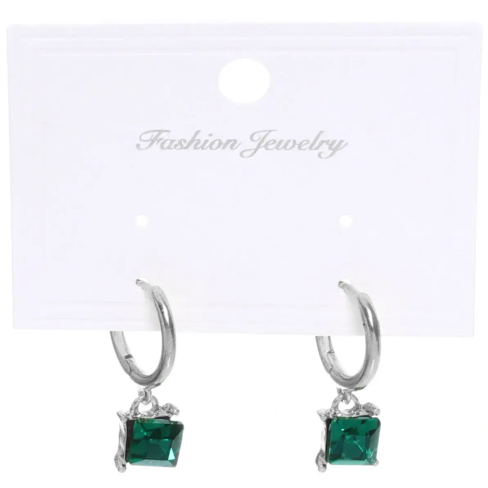 Серьги из гиппоалергенного сплава «ЛАТТИ», глубокий зеленый, цвет серебро и золото, 2,5см