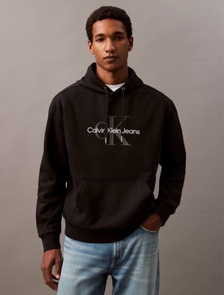 Худи Calvin Klein Jeans Monologo Fleece Black