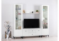 Модульная гостиная Вестра белый шагрень комплектация 3