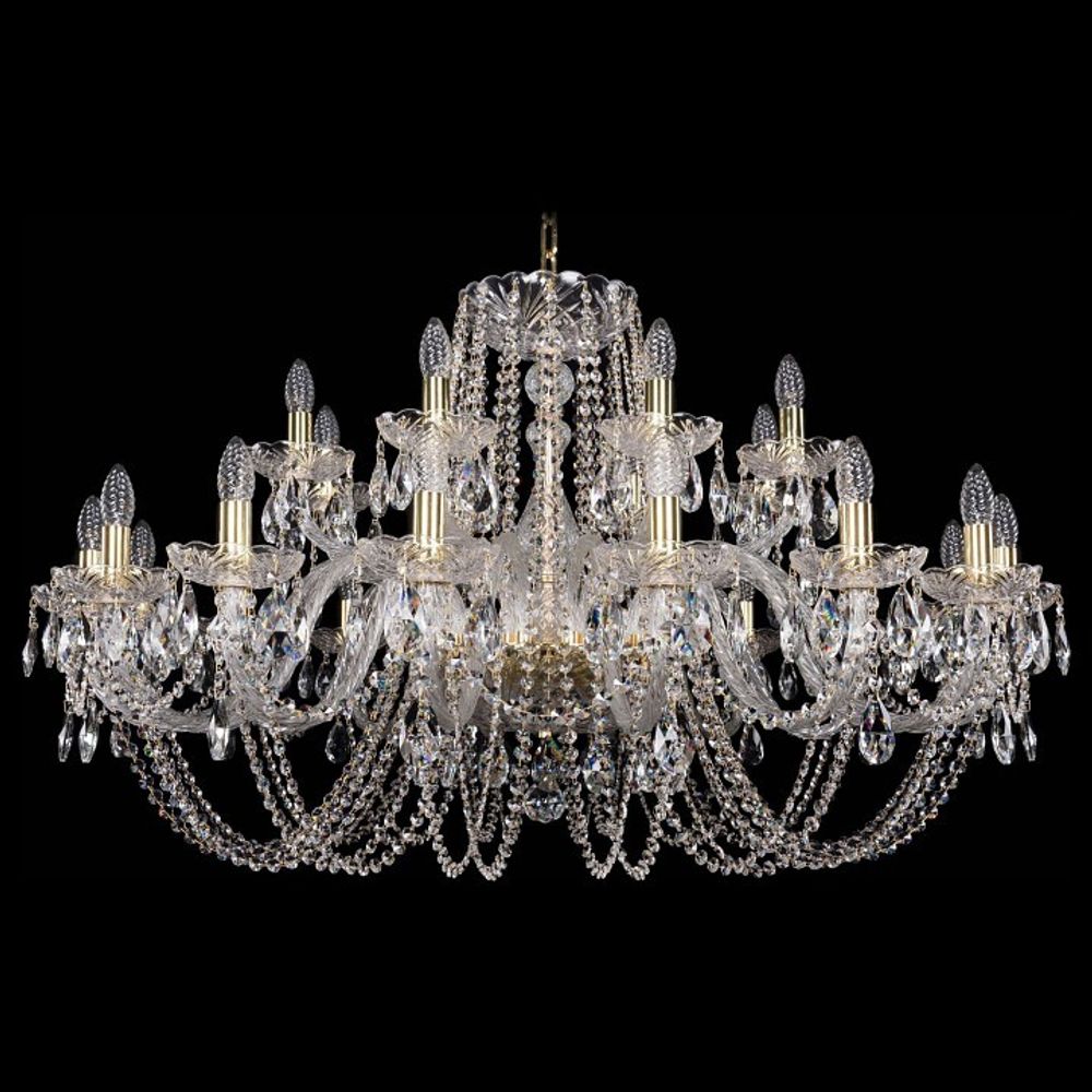 Подвесная люстра Bohemia Ivele Crystal 1402 1402/16+8/400/G