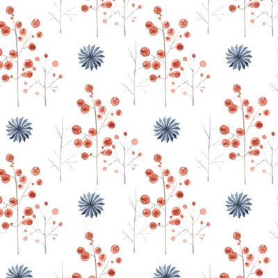 Ягоды и снежинки