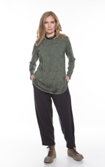 СВОБОДНЫЕ БРЮКИ ИЗ СЕРОГО ВОЛНИСТОГО ХЛОПКА