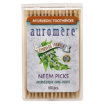 Auromere, Аюрведические зубочистки, зубочистики с нимом, 100 штук