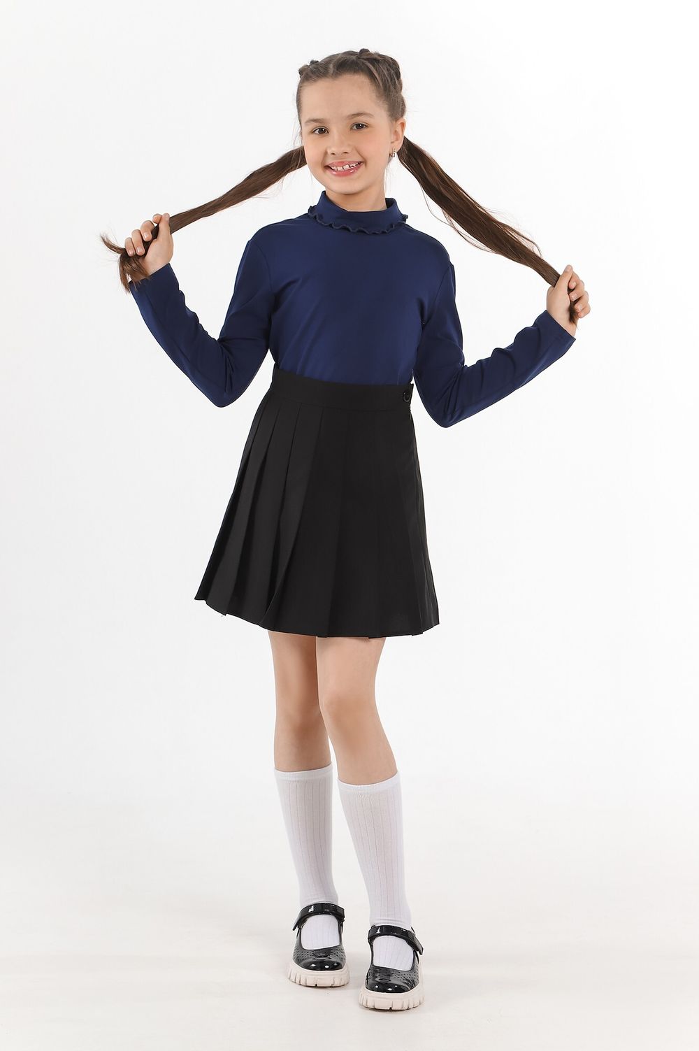 Джемпер для девочки Скул-3 Виотекс ТЁМНО-СИНИЙ