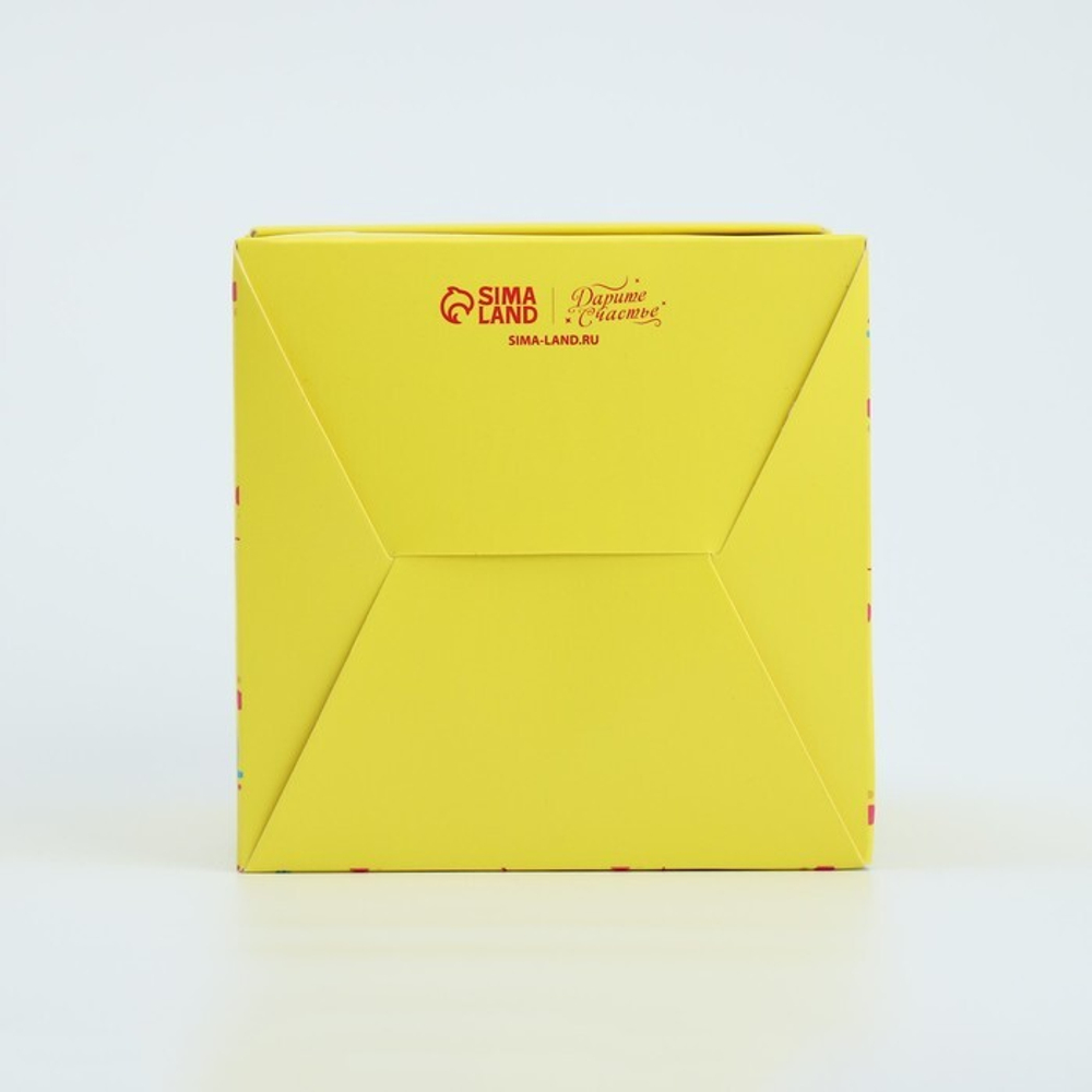 Коробка складная с 3D эффектом «С Днем рождения!», 11 х 11 х 13 см