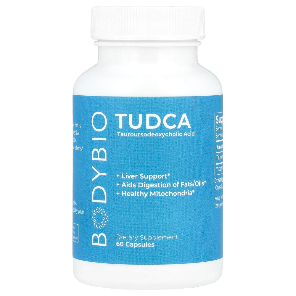 BodyBio, TUDCA, 60 капсул (250 мг на капсулу)