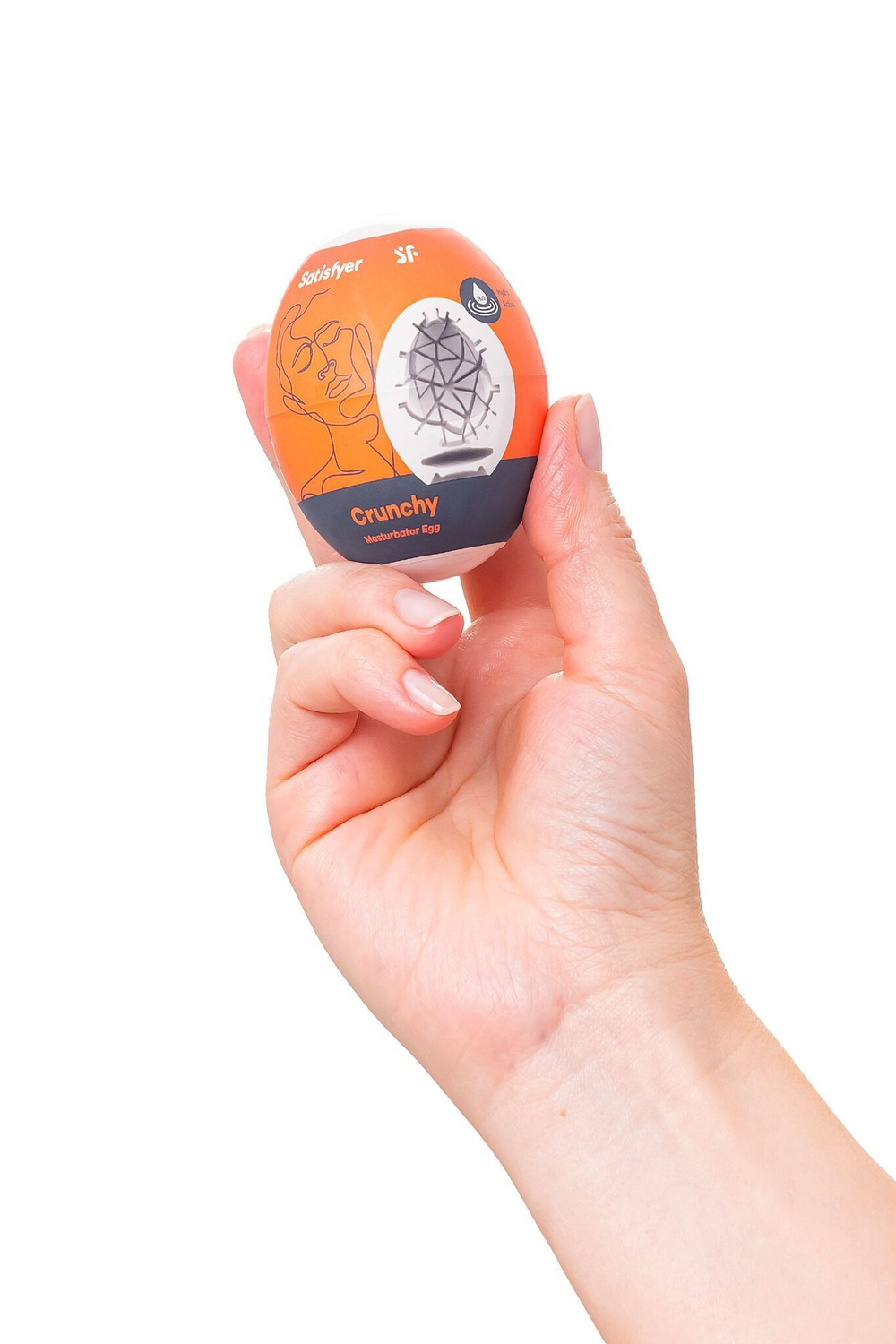 Мастурбатор-яйцо Satisfyer Crunchy Mini Masturbator (Цвет: белый)