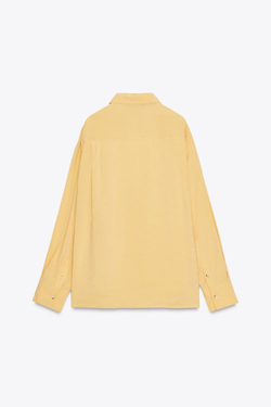 ZARA РУБАШКА OVERSIZE, ГОРЧИЧНЫЙ