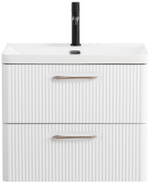 Подвесная тумба с раковиной Belbagno DUE 50 см Bincao Lucido DUE-500-2C-SO-BL-P + BB-8076-3-50