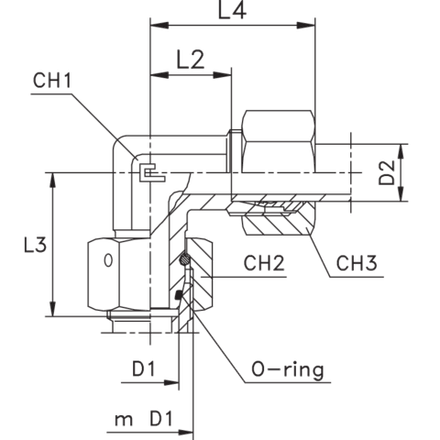 Соединение PN90 DS16 М24х1.5 нерж.