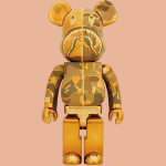 Дизайнерские игрушки BE@RBRICK x BAPE 1000% CAMO SHARKGOLD 70cm, BAPE-CAMO-SHARK1000%