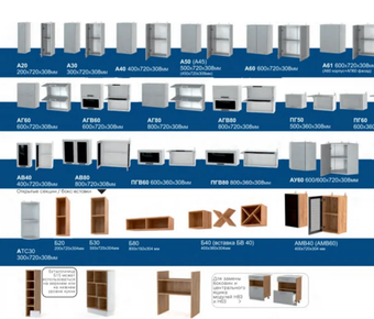 Модульные корпуса кухонь LEKO