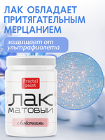 Лак матовый с блестками+защитный воск 2х100 мл