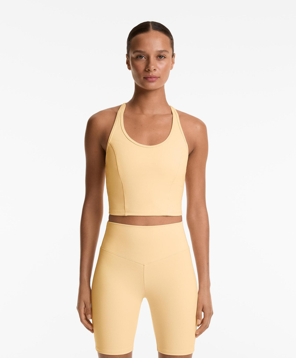 Oysho Топ-майка из полиамида, желтый