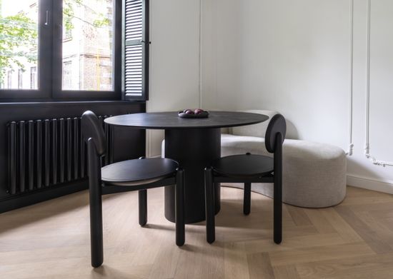 Стол обеденный Type D 120 см основание D 43 см (черный)