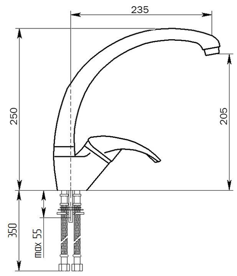 Смеситель для кухни MS-007 Maxstone