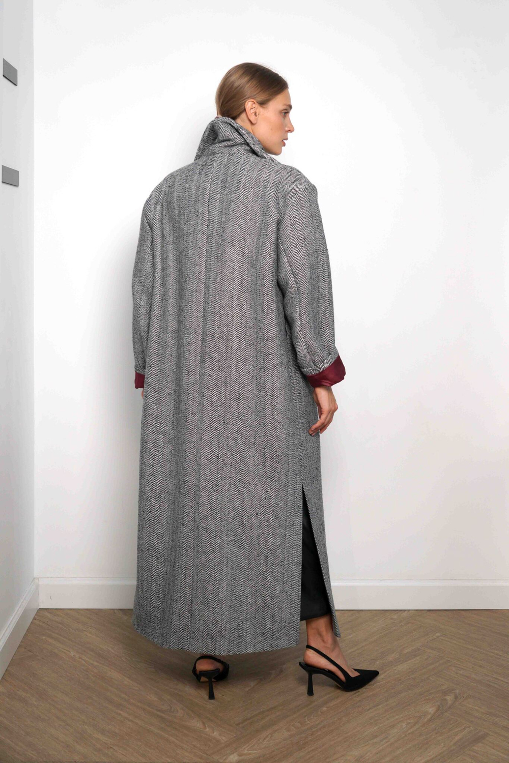 Пальто "Миллионерша" в елочку