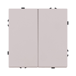 Выключатель кнопочный 2-клавишный 10А/250В, кашемир матовый Kollinger Eclipse EC-025CM