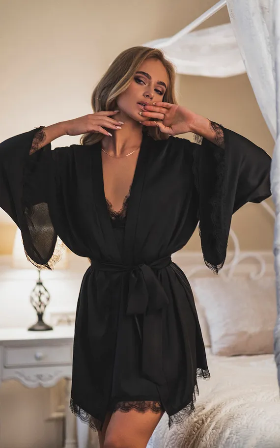 7118 халат черный