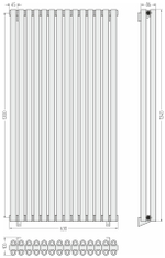 Сунержа Эстет-00 1200х630 14 секций