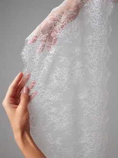 01-11 ОПТ Кружево шантильи 23 см, айвори 004