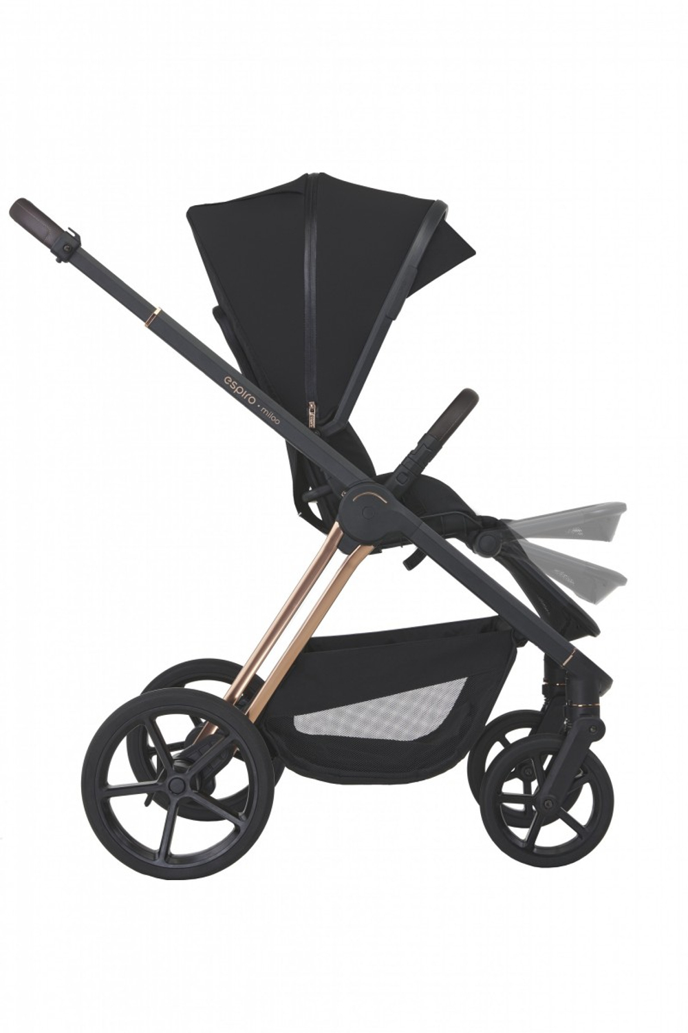 Детская коляска Espiro Miloo 2 в 1 2024 110 diamond black