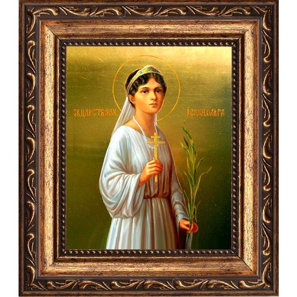 Ольга Романова, великая княжна, страстотерпица. Икона на холсте.