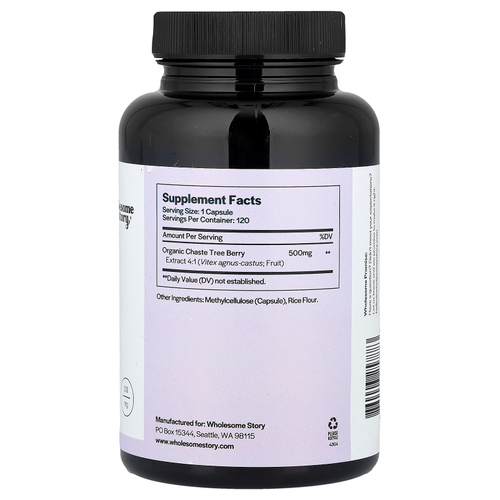 Wholesome Story, Vitex, 120 вегетарианских капсул (500 мг на капсулу)