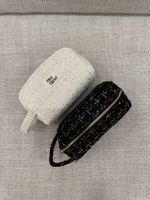 HEY GLOW косметичка твидовая в чёрно-белых тонах (средний)