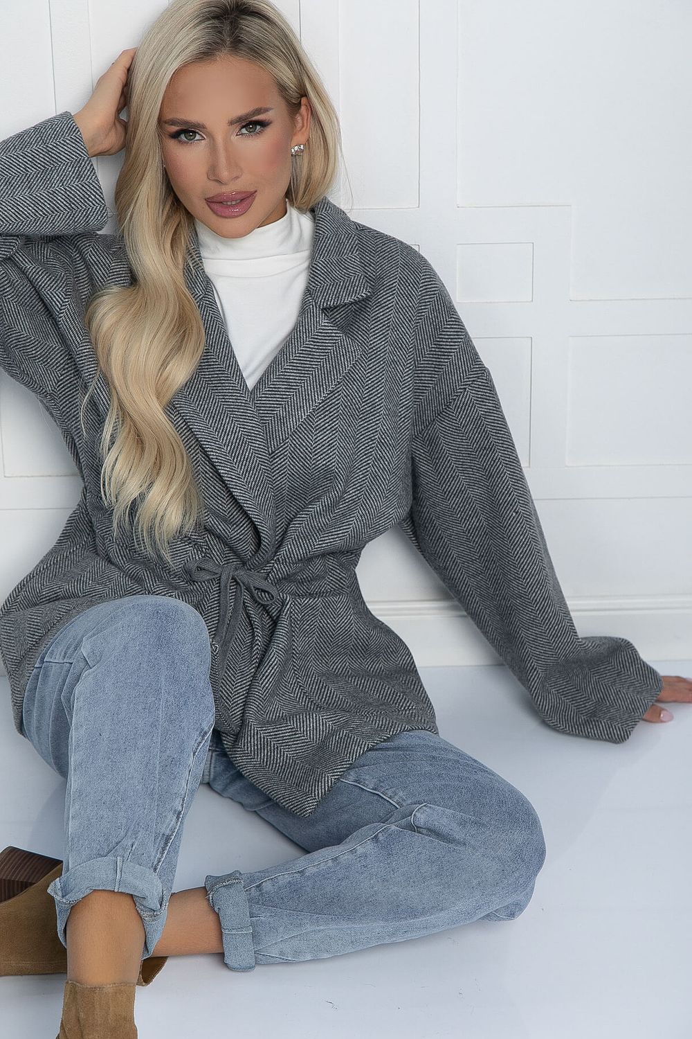 Пальто-пиджак (серое) Б11262 LT Collection