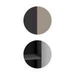 Шкаф Woodville Сейдиль 16.313 антрацит, веллюто капучино