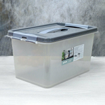 Контейнер 10 с защелками и ручкой "Клик", темно-серый