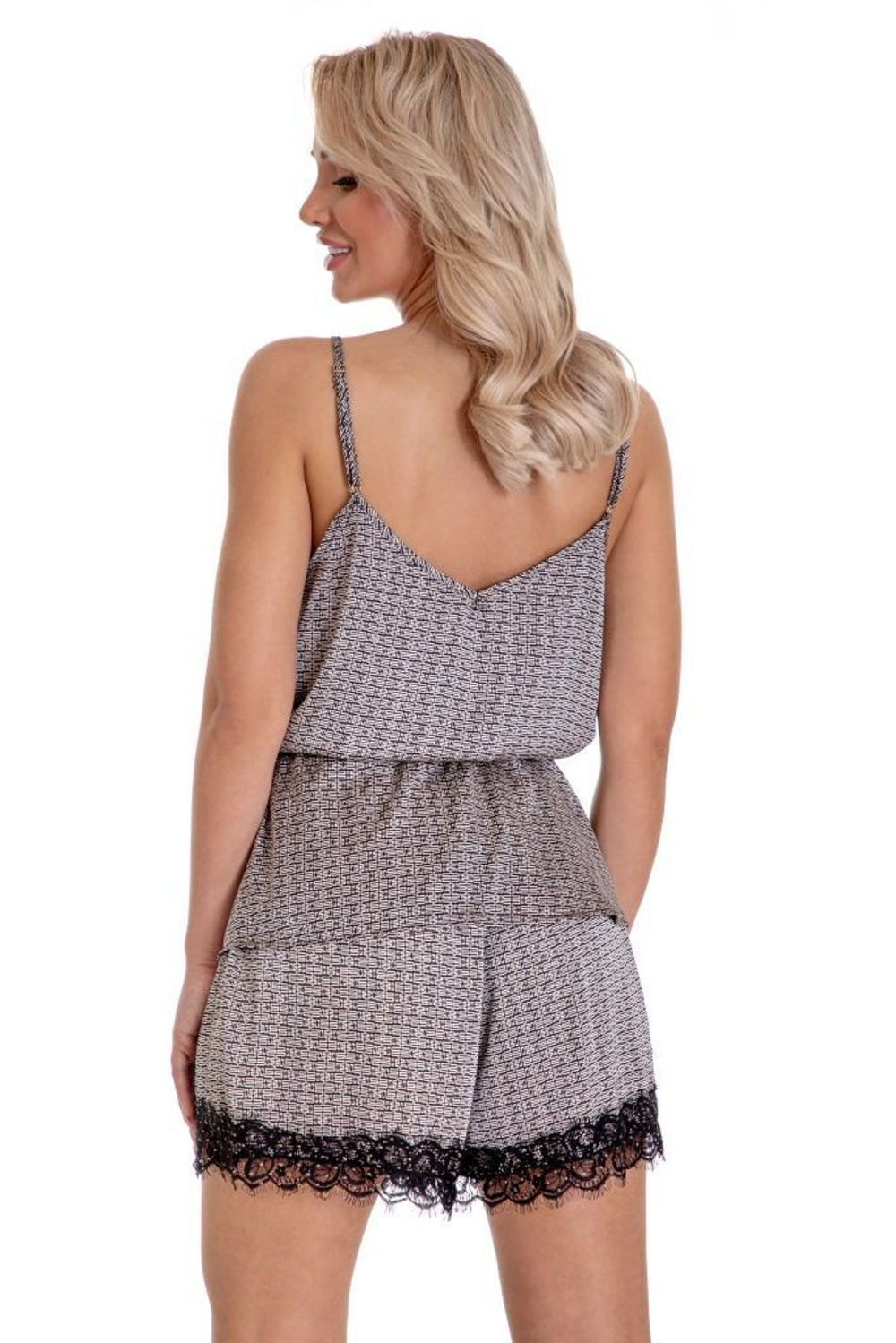 Пижамный комплект Bizu (Размер: M) (Цвет: черный с бежевым)