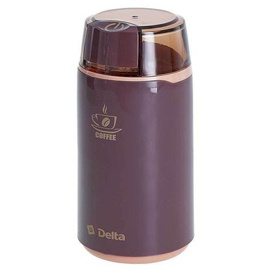 Кофемолка электрическая 250 Вт, 60 г DELTA DL-087К коричневая