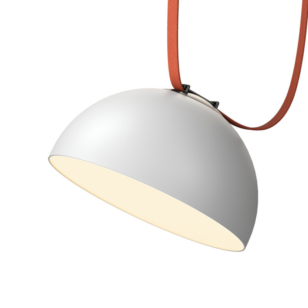 DK5563-WH+BK Cветильник для трека-ремня Belty, серия Flow со светодиодом, D300*H171мм, 48V DC, 28W, RA90, 120°, 3000K, IP20, белый с черным, алюминий