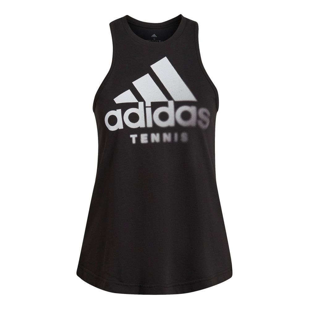 Женская теннисная майка adidas Club Graphic Tank Top Women - Black, White