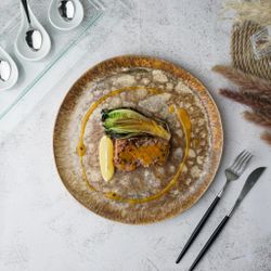 Блюдо круглое 28 см h2,5 см Light Brown Frutti di Mare P.L. [1]