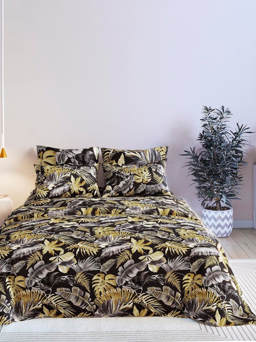 Наволочка комплект 2шт бязь Сказка "Джунгли" 40x60 см на молнии