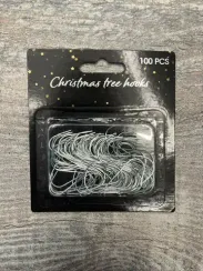 Крючки для елочных украшений 3,5 см. 100 шт., серебро, Koopman (063891)