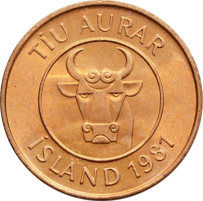 10 эйре 1981 Исландия UNC