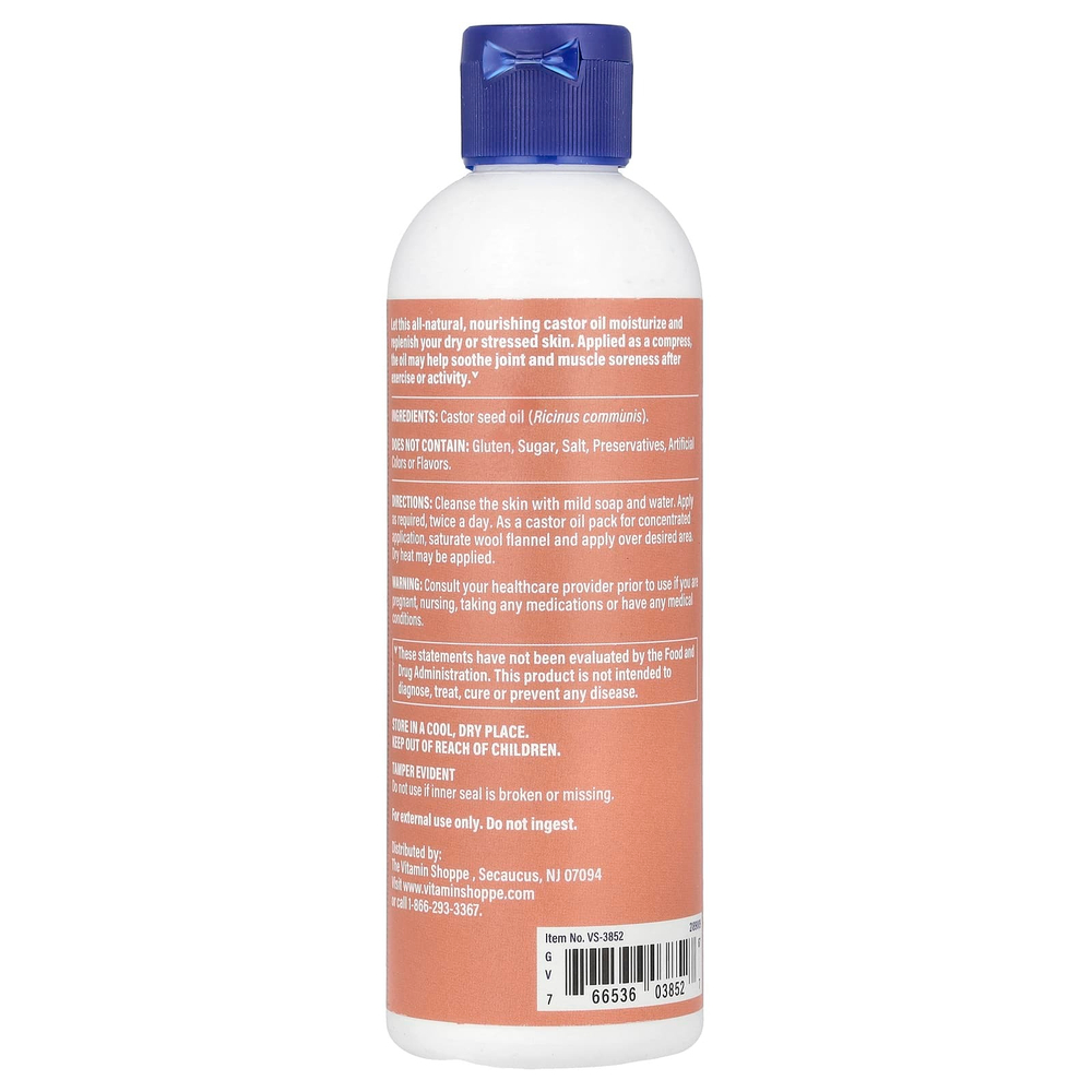 The Vitamin Shoppe, Касторовое масло, 237 мл (8 жидк. унц.)